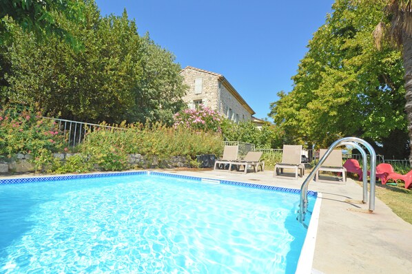 A heated pool