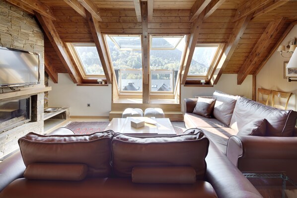 TV, fireplace, DVD player