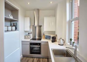 Fridge, microwave, oven, stovetop - Host & Stay | Park View Apartment (Whitby)
