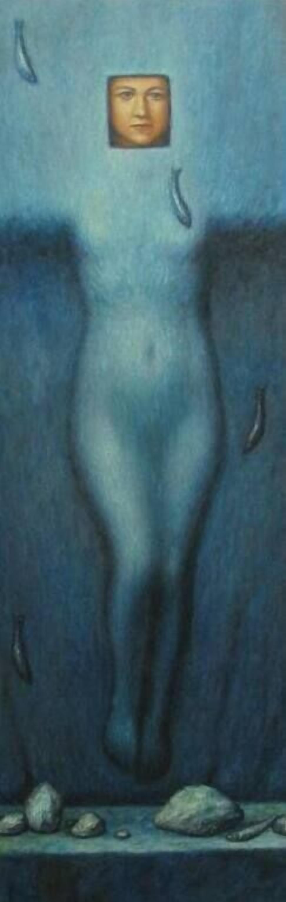 Una habitación con un ventanal grande, una cama y una mesita de noche.