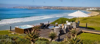 African ocean mansion on the beach