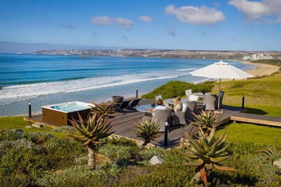 African ocean mansion on the beach