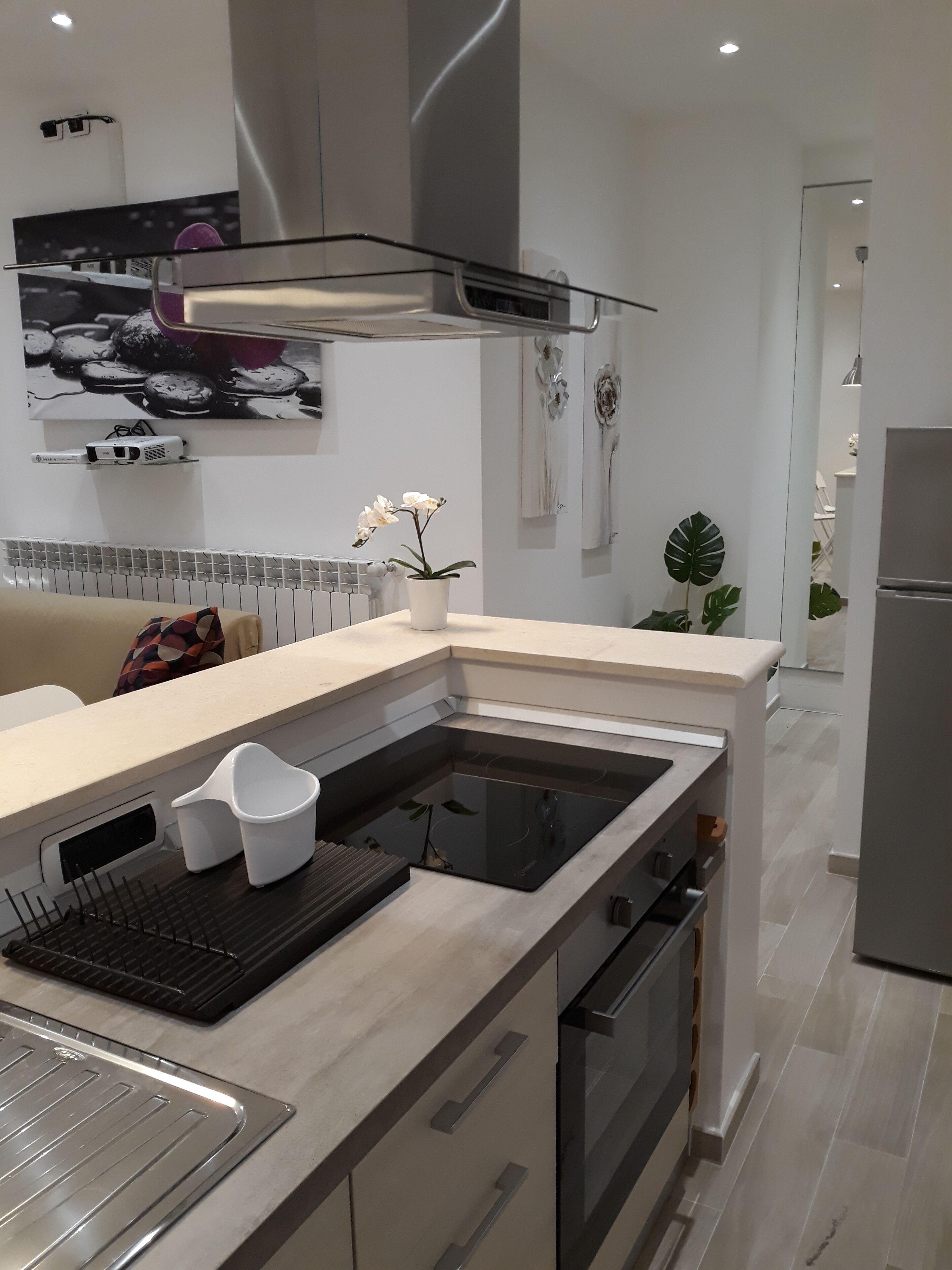 Kjøleskap, mikrobølgeovn, ovn og kokeplater