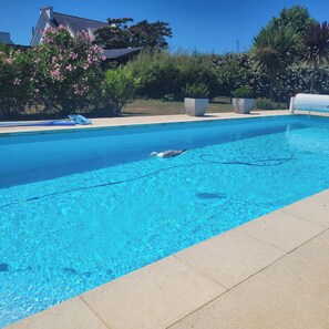 Piscine extérieure, piscine chauffée