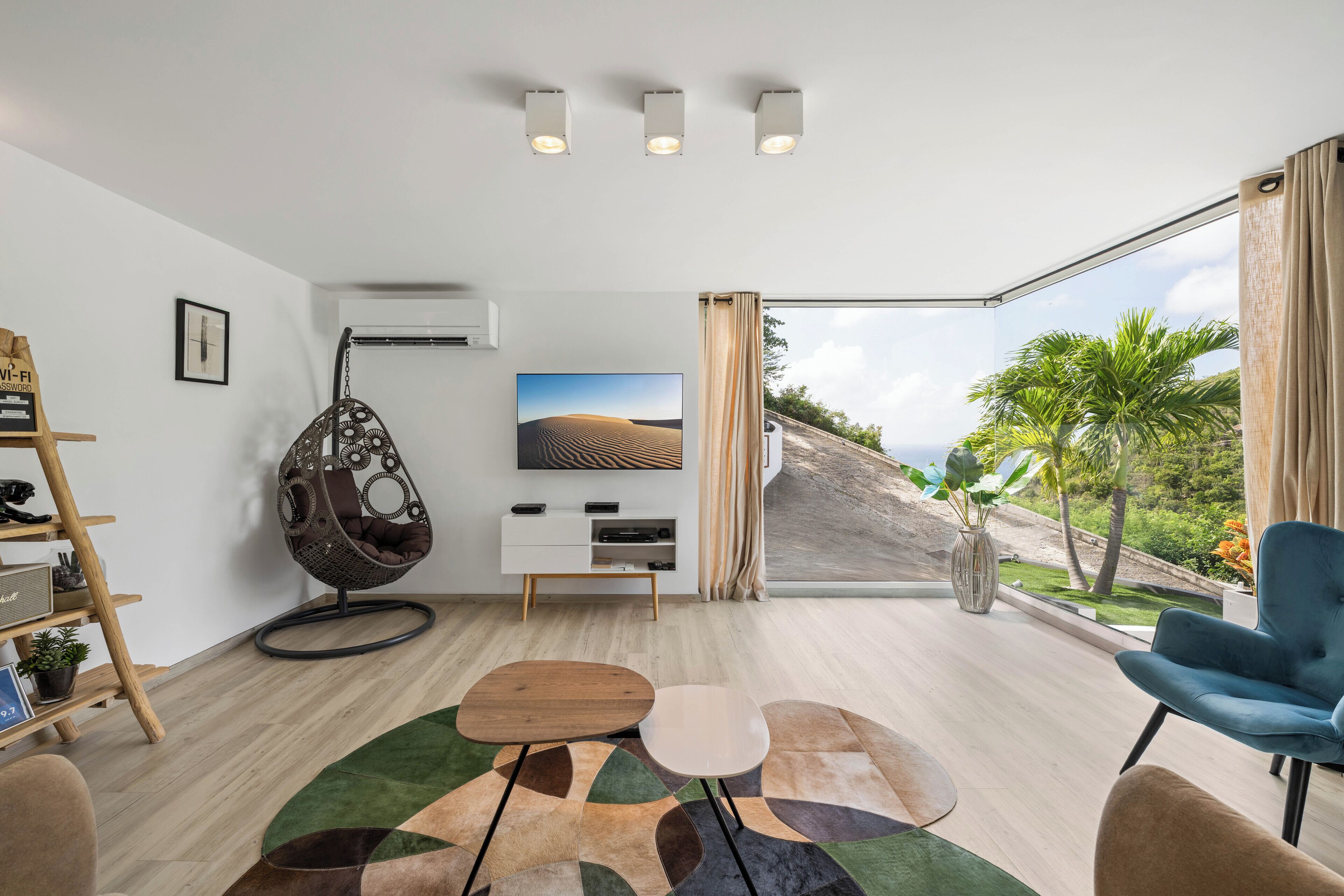 TV, DVD player, stereo