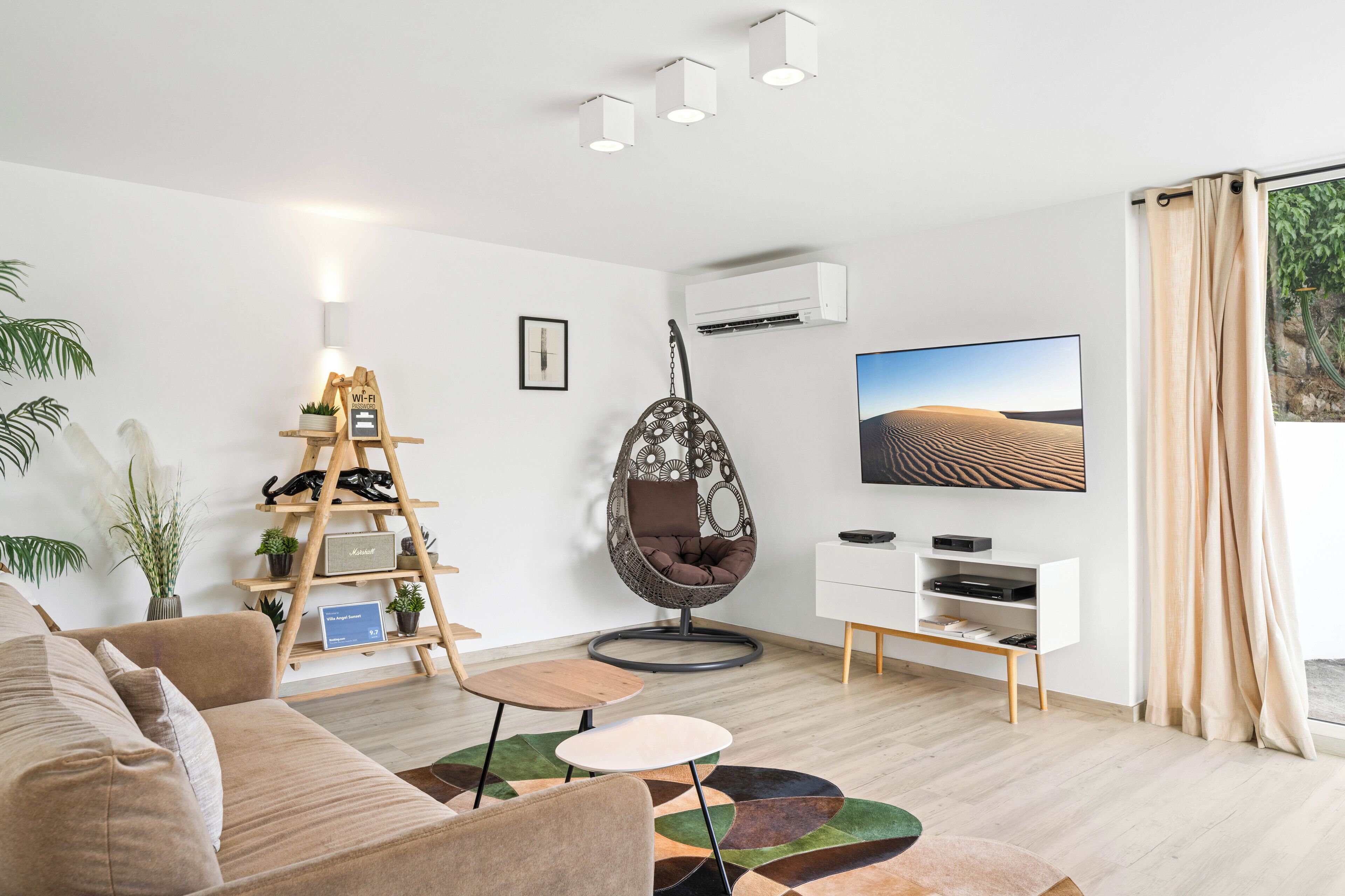 TV, DVD player, stereo