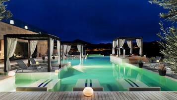 Een verwarmd zwembad