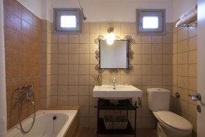 Bathtub, hair dryer