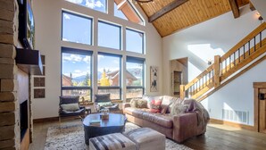 Unclassified image, 2 of 38, button - Blissful Mountain Getaway – Steps to Lake Estes, Indoor/Outdoor Fireplace (Estes Park)