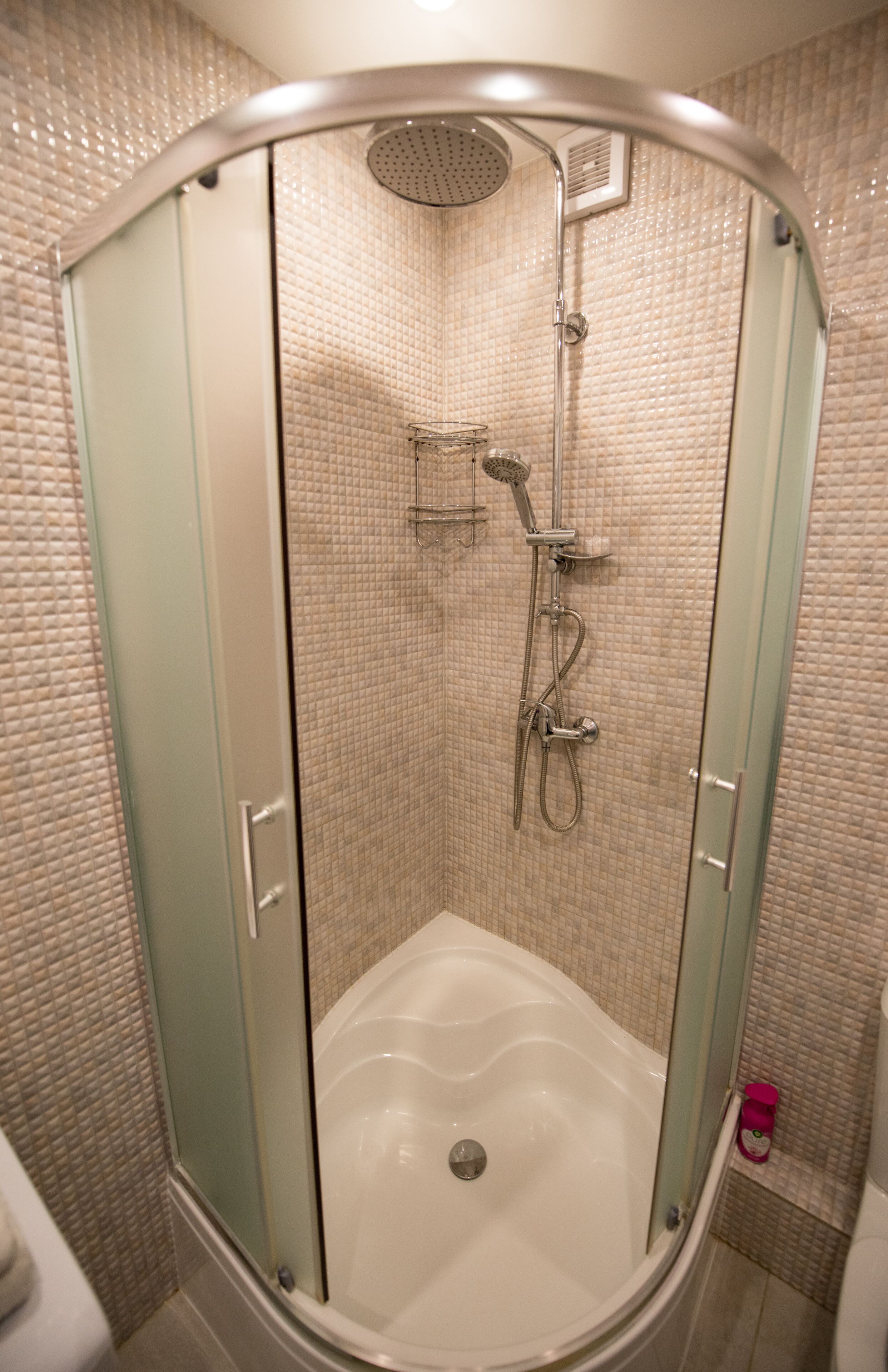 Sèche-cheveux, peignoirs, serviettes fournies, shampoing