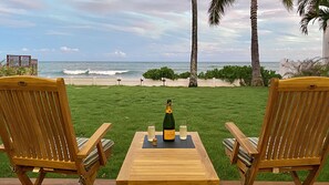 Outdoor dining - New - Sandy Beachfront House! Work & Play in Paradise. (Ewa Beach)