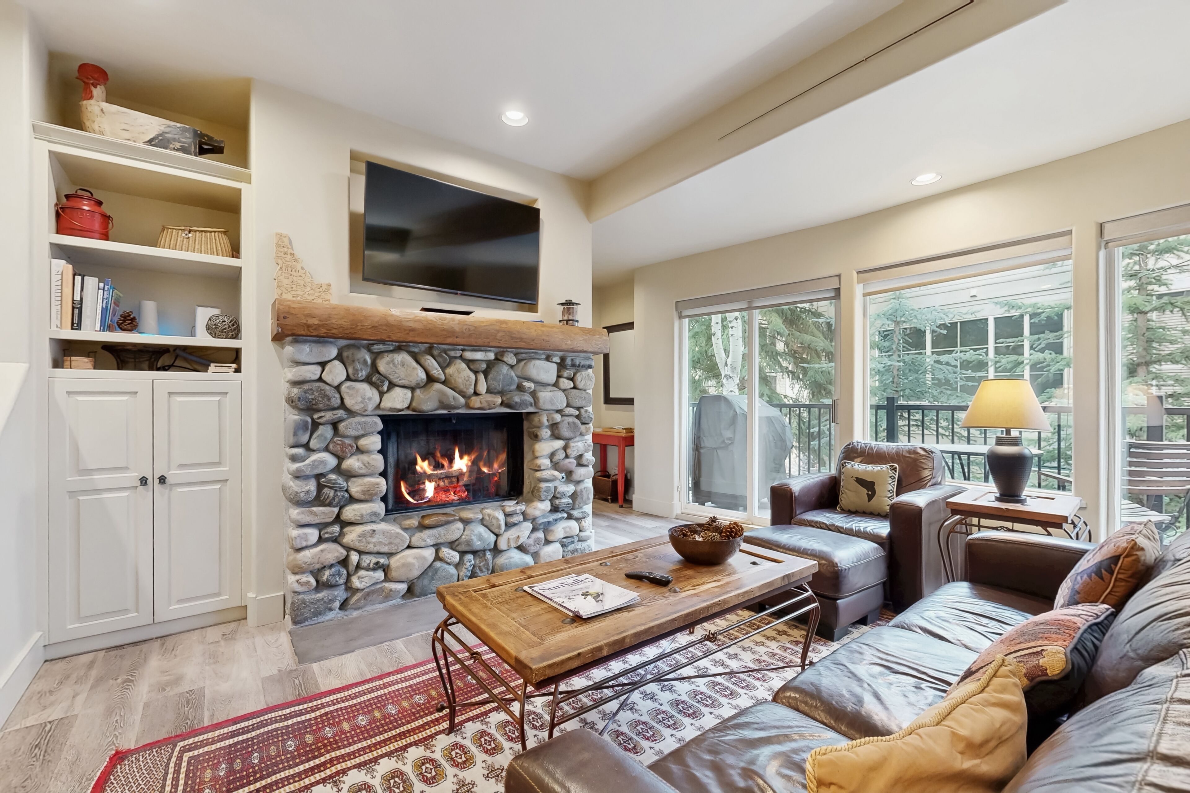 TV, fireplace, DVD player