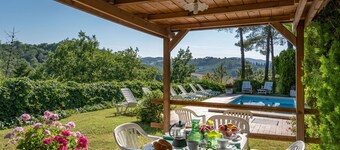 Private Villa with A/C, private pool, WIFI, TV, patio, panoramic view, close to San Gimignano