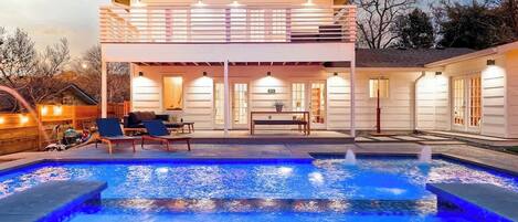 Outdoor pool, a heated pool