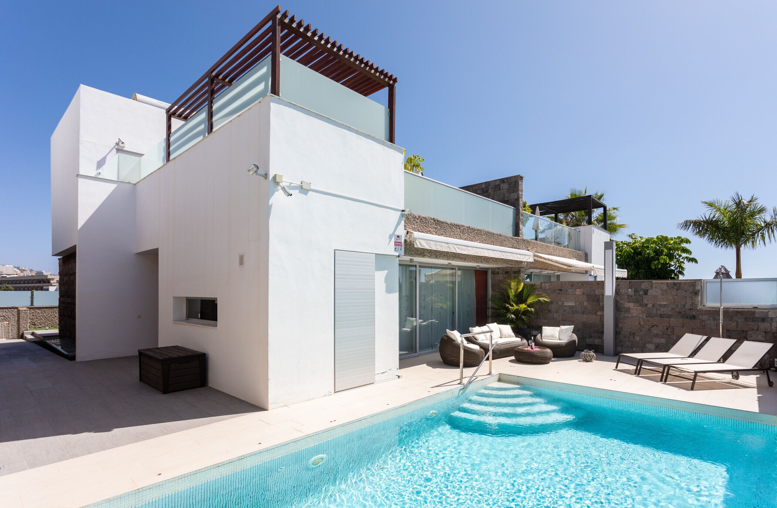 A heated pool