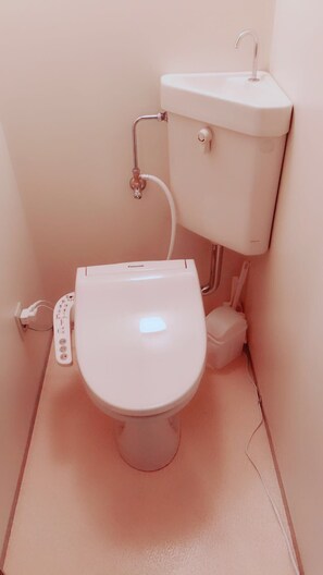 Combined shower/bathtub, free toiletries, hair dryer, electronic bidet