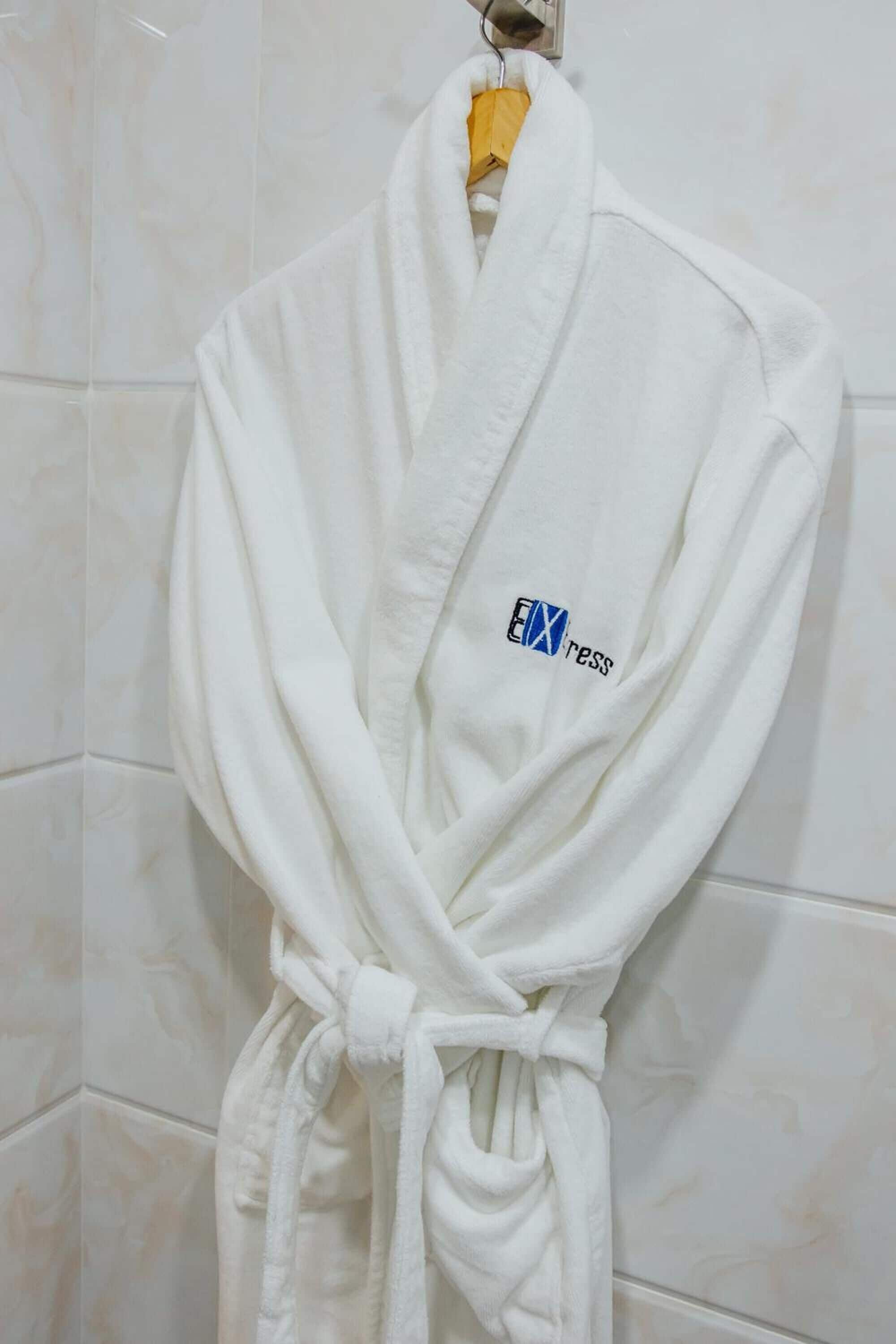 shower, hair dryer, bathrobes, slippers