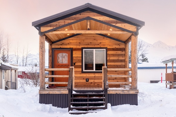Kade's cabin front porch