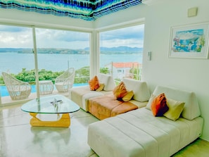 Vila luxo, 1 quarto, para não fumantes, vista para o oceano (C, Private Open-air Bath) | Roupas de cama premium, berços grátis, Wi-Fi de cortesia, roupa de cama