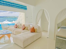 Naxos (Type F, Heated Infinity Pool, Rooftop Terrace, 4 PAX ) | Premium bedding, free cribs/infant beds, free WiFi, bed sheets