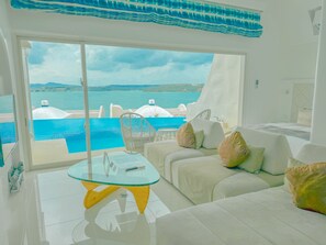 Deluxe-Villa, 2 Schlafzimmer, eigener Pool, Meerblick (A, Heated)