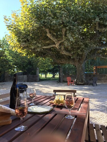 Gîtes in the vineyards, park, swimming pool, playground, pétanque field, ...