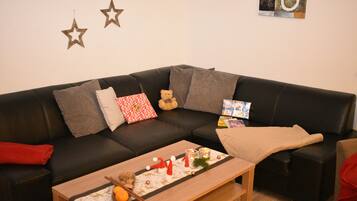 TV, DVD player, books