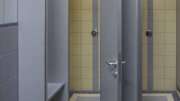 Shower, towels, soap