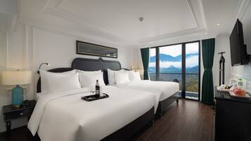 Allergiatestatut vuodevaatteet, pillowtop-patjalliset sängyt, minibaari