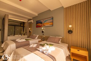 Deluxe Twin Room, Non Smoking, Pool View | In-room safe, free WiFi, bed sheets - Only Seed Resort (Panglao)