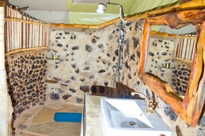 Luxury Tent | Bathroom shower - Rukenya Islands - Campsite (Kutus)