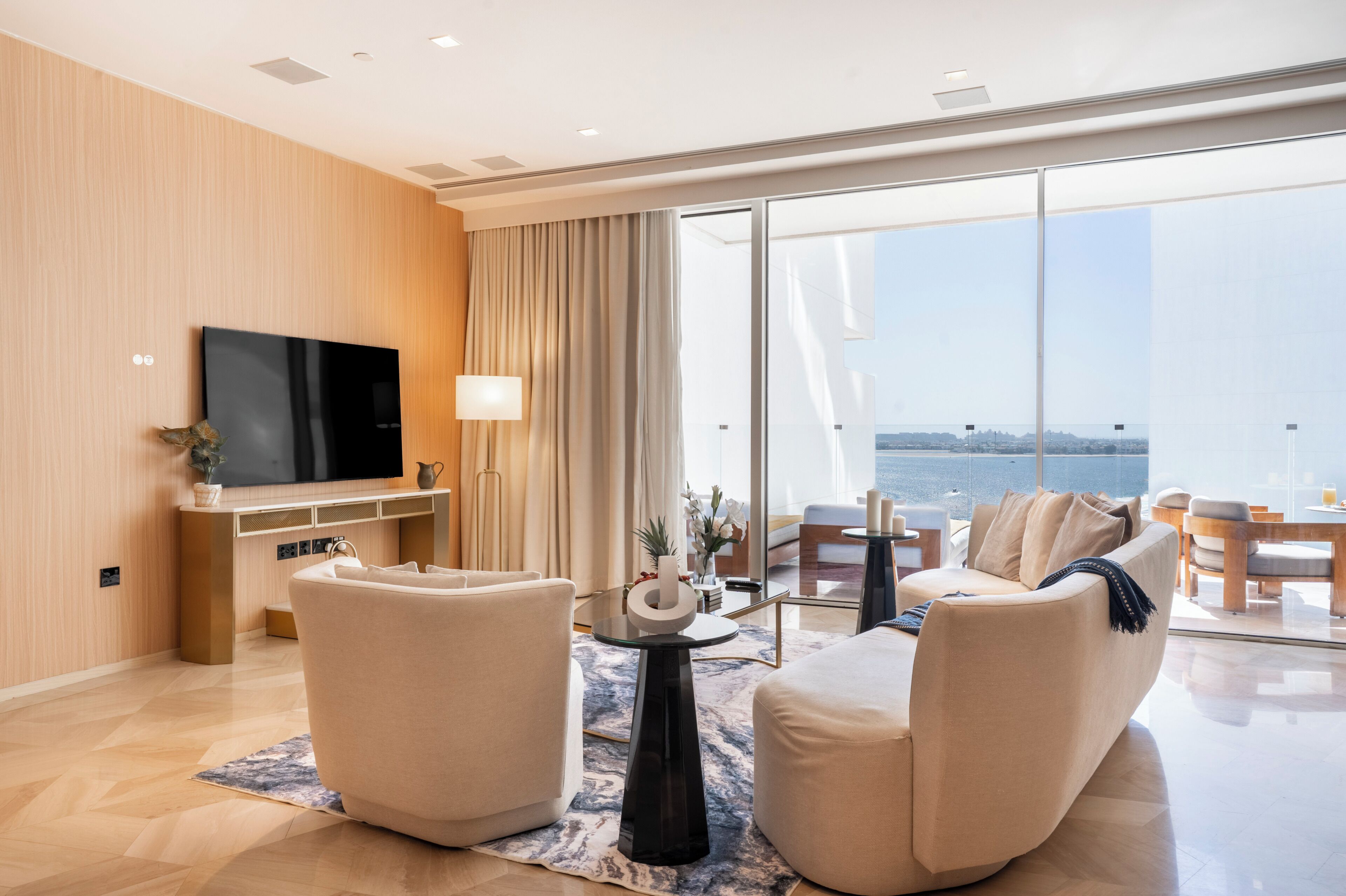 Luxury Apartment, 2 Bedrooms, Non Smoking, Sea View | Living room