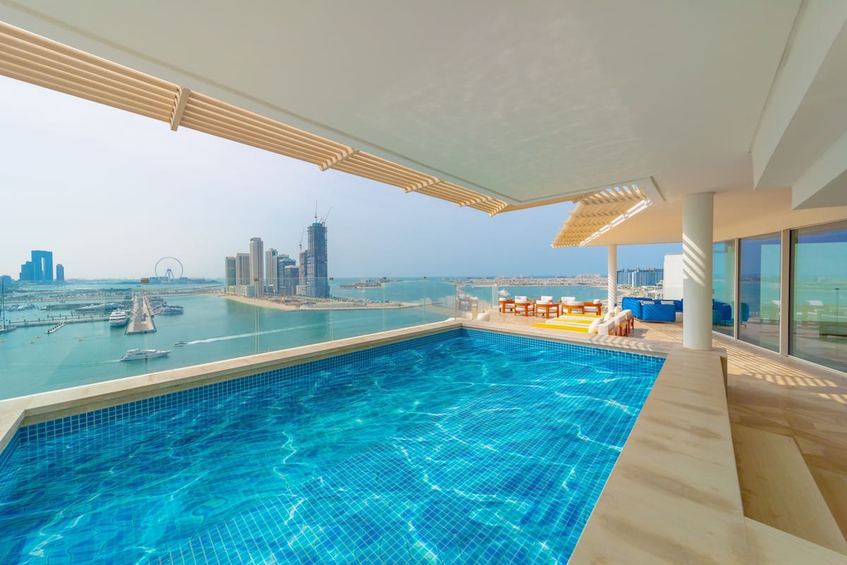Luxe penthouse, 4 slaapkamers, niet-roken, uitzicht op zee | Privézwembad