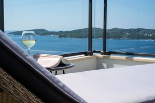 Apartamento, vista para o mar (Penthouse) | Sacada