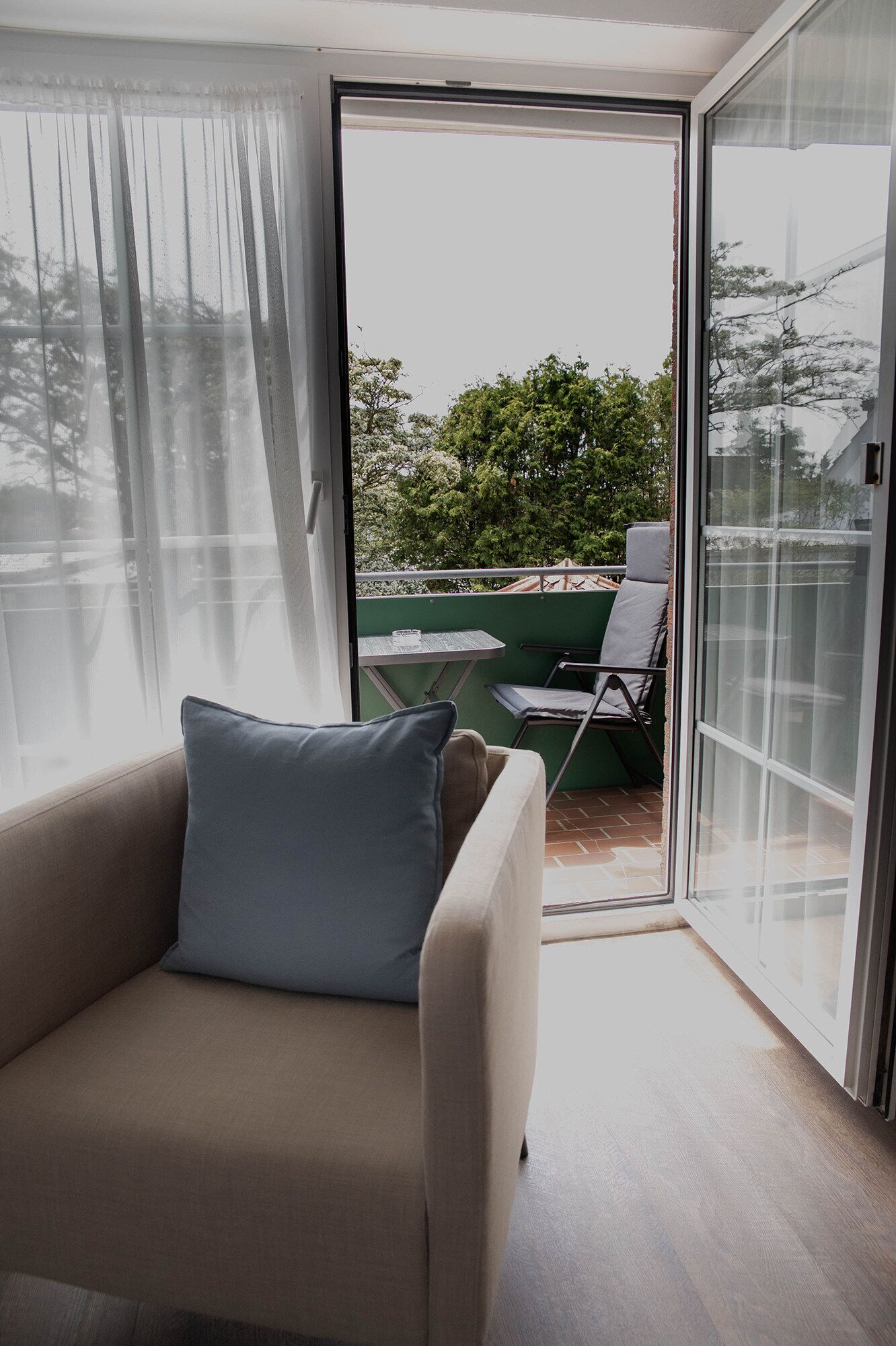 Superior-Doppelzimmer, eigenes Bad, Gartenblick (mit Balkon) | Blick vom Balkon