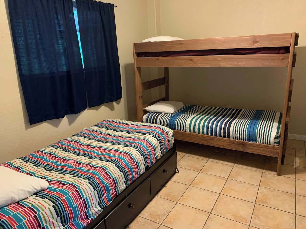4 bedrooms, iron/ironing board, travel cot, free WiFi