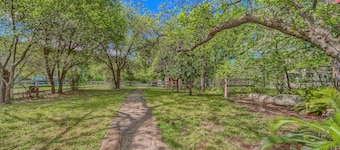 Over 50 ft of Guadalupe Riverfront access with riverside deck! Pet Friendly!