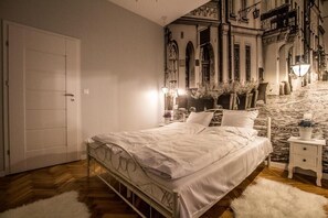 Apartment, 1 Schlafzimmer | Bügeleisen/Bügelbrett, Babybetten, Reisekinderbett, kostenloses WLAN