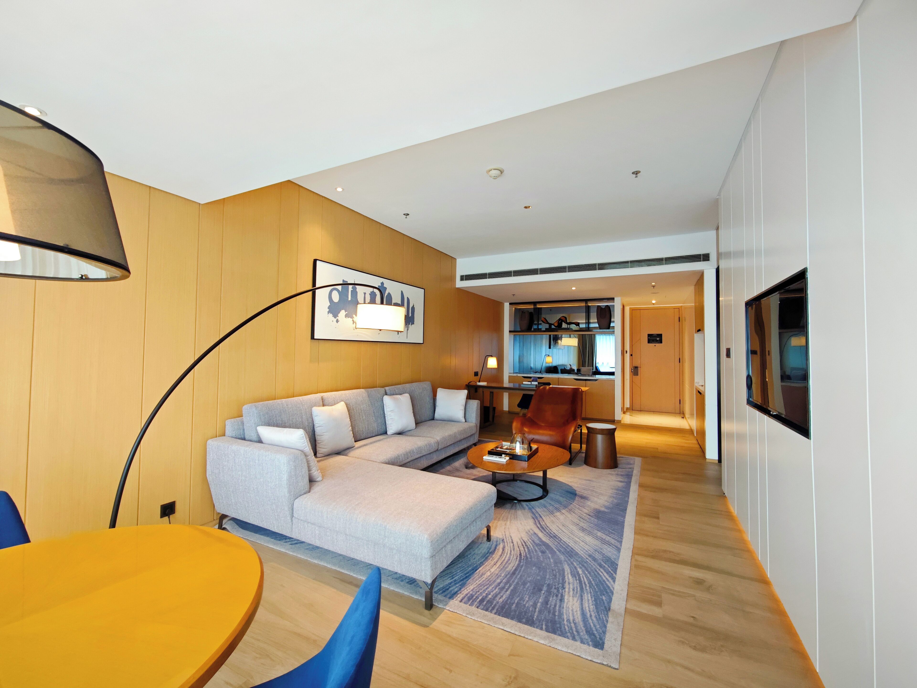 executive suite, 1 king bed, city view | 1 bedroom, minibar, laptop workspace, iron/ironing board