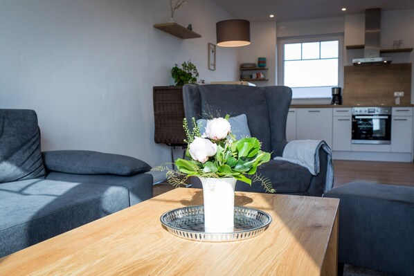 50-inch LED TV with cable channels, TV, fireplace