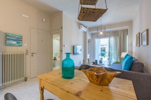 Apartment, 1 Bedroom | Living area | Flat-screen TV - Nautilus Charm Apartment (Chania)