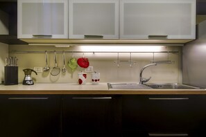 Fridge, oven, stovetop, dishwasher