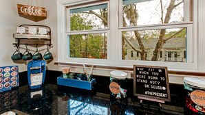Condo, 2 Bedrooms | Private kitchen - Vibrant, Colorful Condo Building With Backyard Firepit and Games (Savannah)