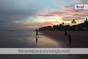 On the beach, white sand