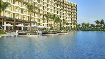 2 outdoor pools, open 7:00 AM to 8:00 PM, pool cabanas (surcharge)