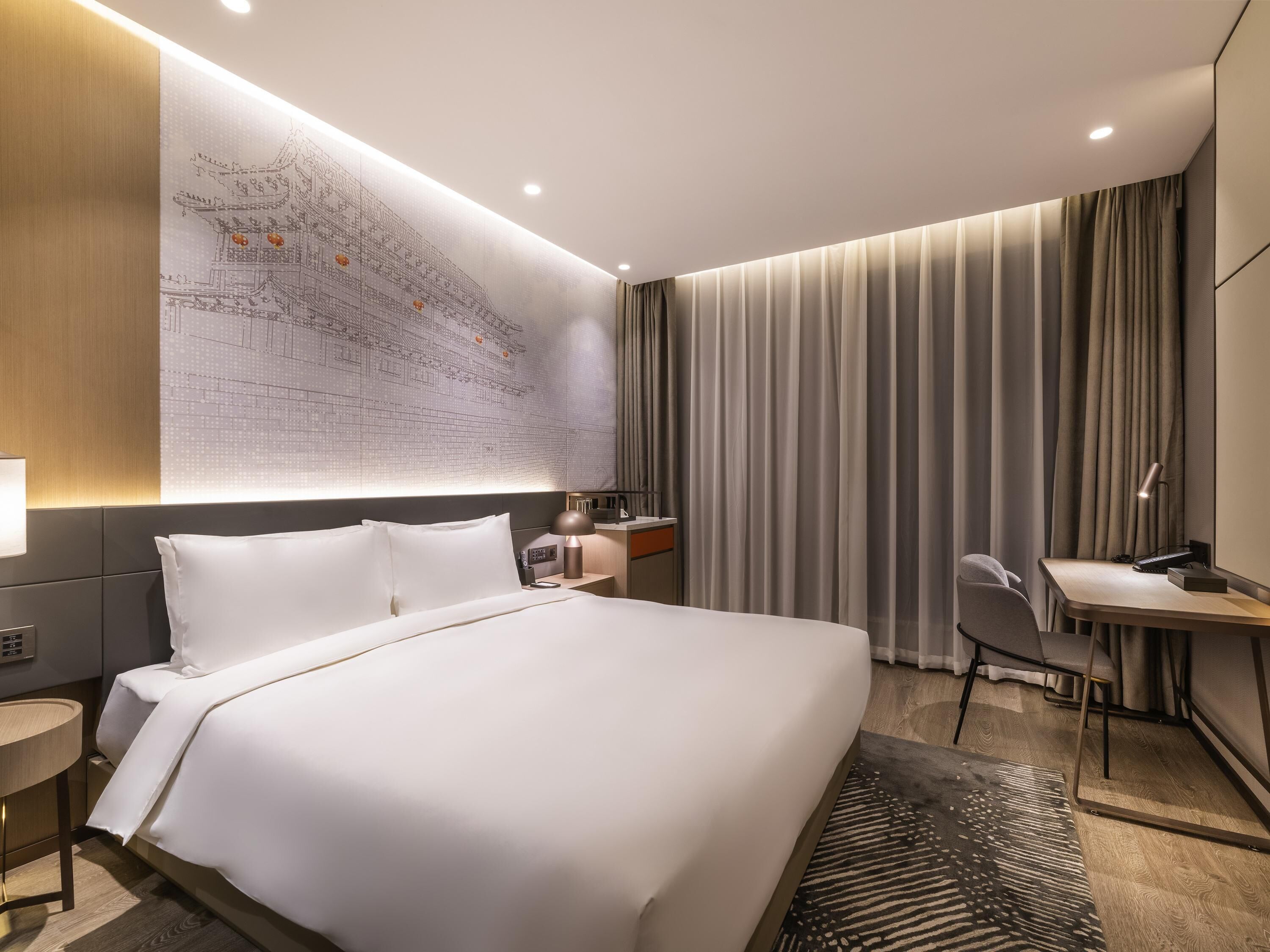 標準客房, 1 張特大雙人床 | 羽絨被、迷你吧、客房內保險箱、遮光布/窗簾