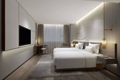 Habitación Deluxe, 2 camas individuales | Edredón, minibar y caja de seguridad en la habitación