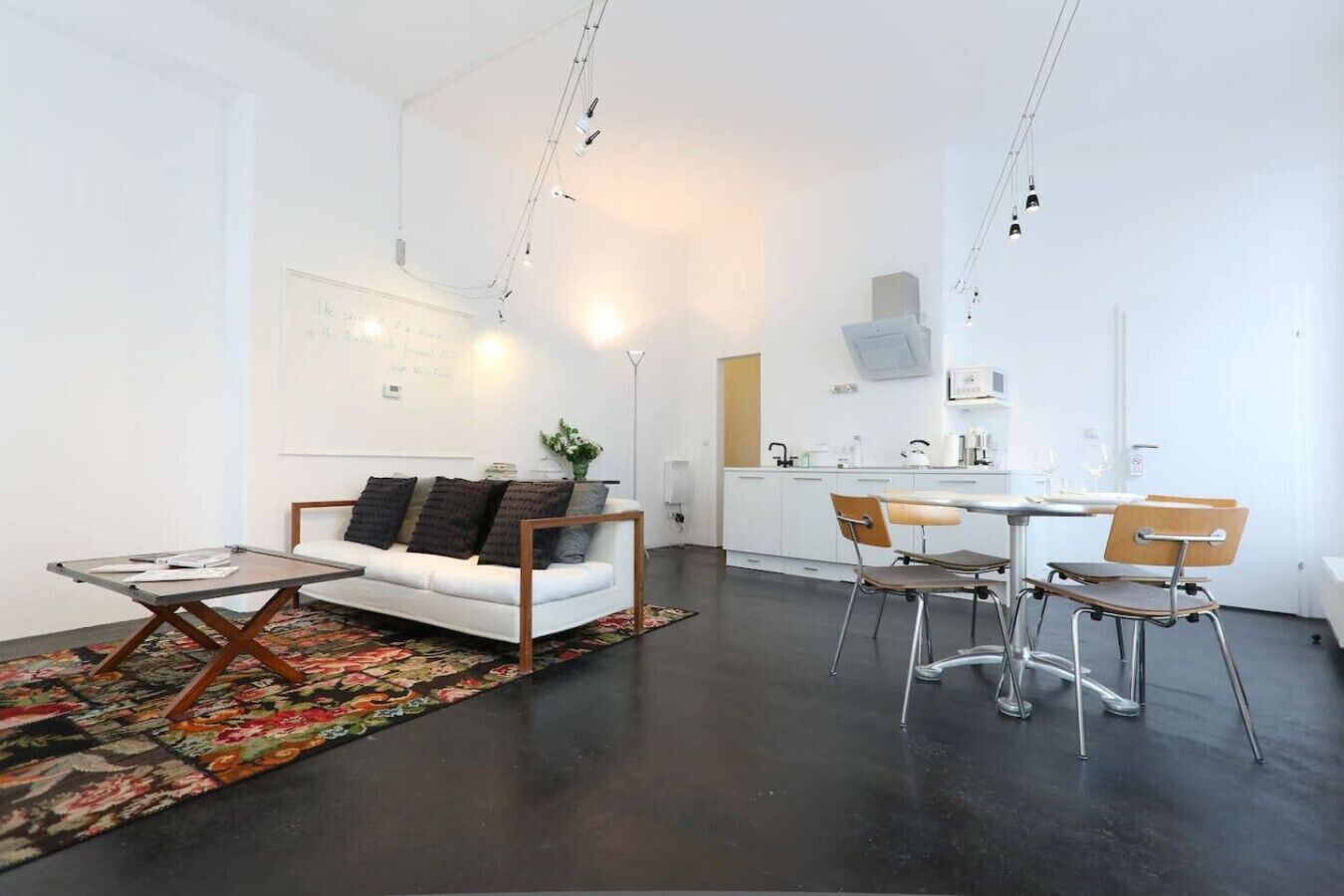 Smart TV, books, video library, stereo