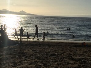 En la playa 