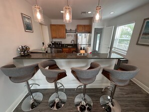 Fridge, microwave, oven, stovetop - Beach Club Vacation Rentals Pass-A-Grille Gulf Front Luxury Condo for 6 (St Pete Beach)